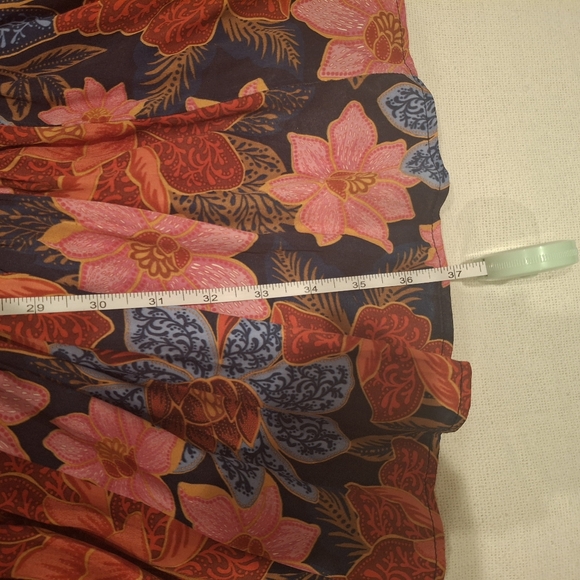 Farm Rio Garden Navy Smocked Mini Dress - Picture 16 of 16